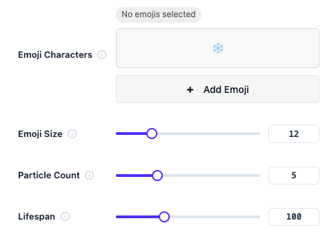 Snowflake cursor Pro settings panel
